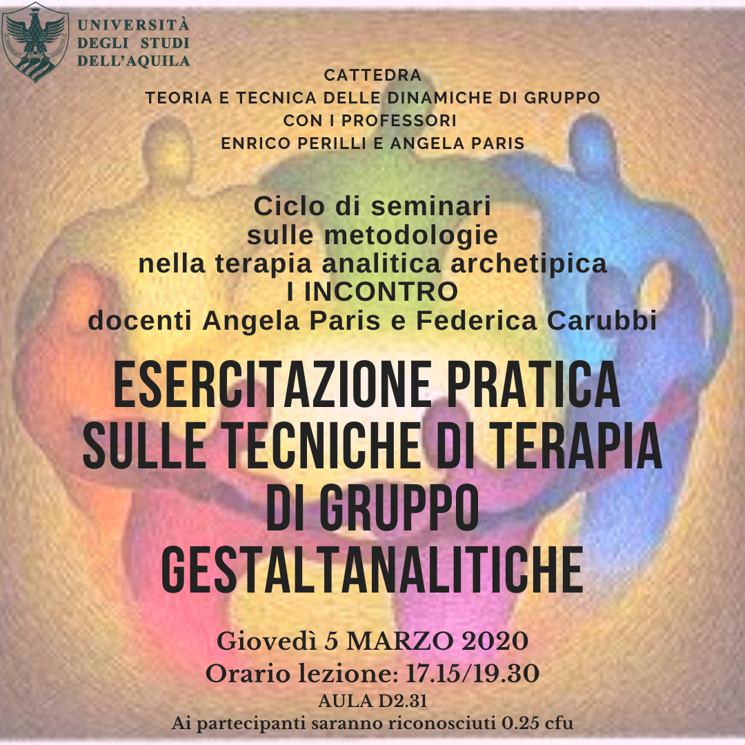 Scopri di più sull'articolo Al via i seminari sulle Metodologie nella Psicologia analitico-archetipica-gestaltica