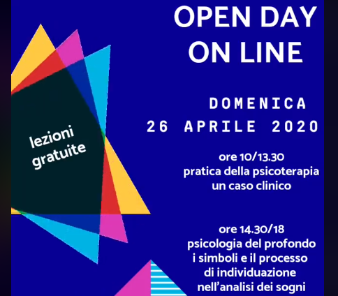 Scopri di più sull'articolo Open day on line con lezioni di psicoterapia